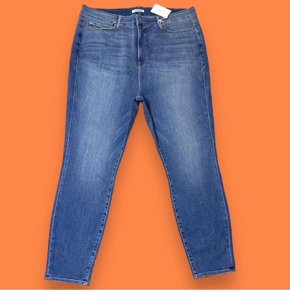 🎉HP🎉 NWT GOOD AMERICAN Good Legs Skinny Jeans in light indigo wash. Size 24 👖 - Picture 3 of 15